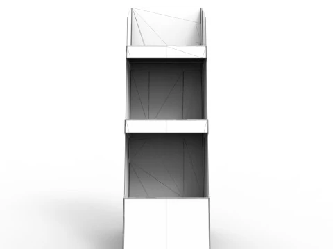 Point of Sale Cardboard Display Stand 3D Model