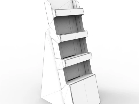 Point of Sale Cardboard Display Stand 3D Model