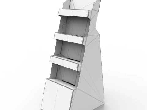 Point of Sale Cardboard Display Stand 3D Model