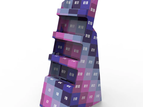 Point of Sale Cardboard Display Stand 3D Model