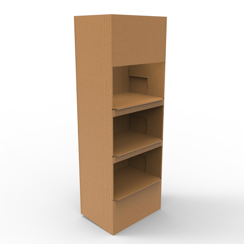 Point of Sale Cardboard Display Stand 3Dモデル .c4d .max .obj .3ds .fbx .stl .blend 
