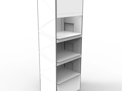 Point of Sale Cardboard Display Stand 3D Model