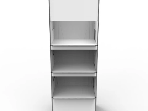 Point of Sale Cardboard Display Stand 3D Model