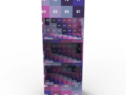 Point of Sale Cardboard Display Stand 3D Model