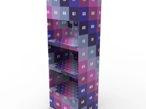 Point of Sale Cardboard Display Stand 3D Model