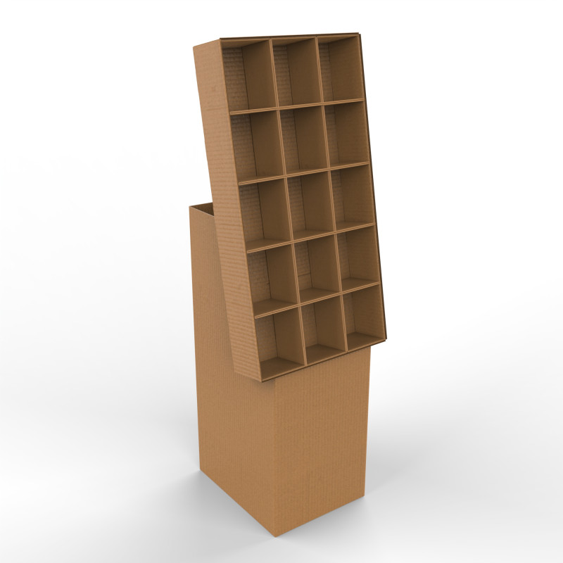 Point of Sale Cardboard Display Stand 3D 模型 .c4d .max .obj .3ds .fbx .stl .blend 