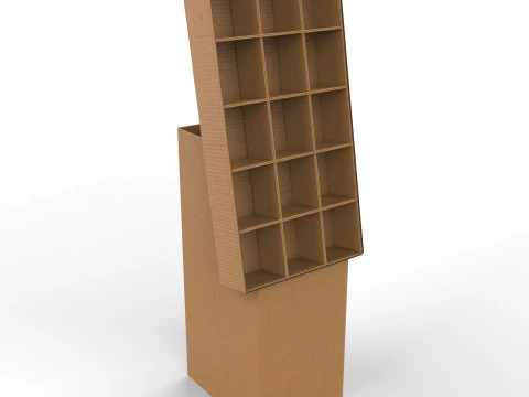 POS(Point of Sale) 골판지 디스플레이 스탠드 3D 모델
