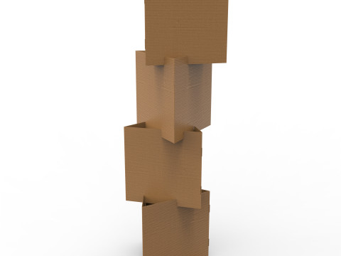 Point of Sale Cardboard Display Stand 3D Model