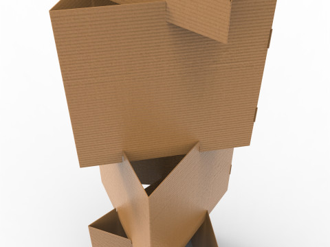 Point of Sale Cardboard Display Stand 3D Model
