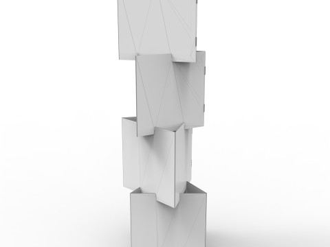 Point of Sale Cardboard Display Stand 3D Model