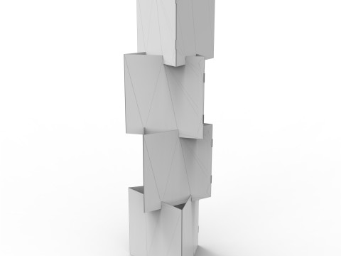 Point of Sale Cardboard Display Stand 3D Model