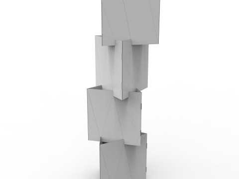 Point of Sale Cardboard Display Stand 3D Model