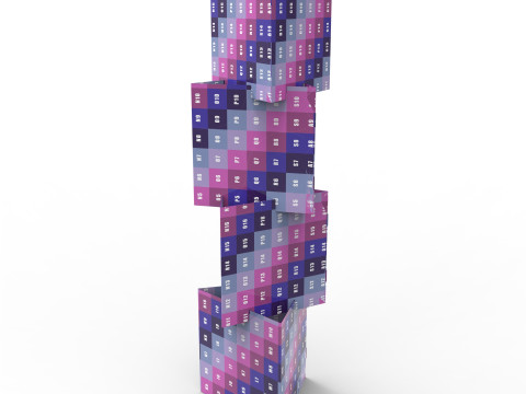 Point of Sale Cardboard Display Stand 3D Model