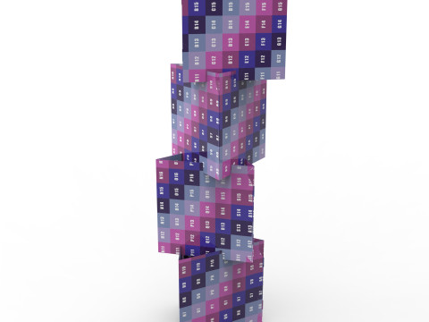 Point of Sale Cardboard Display Stand 3D Model