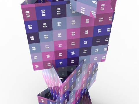 Point of Sale Cardboard Display Stand 3D Model