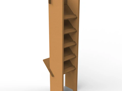 POS(Point of Sale) 골판지 디스플레이 스탠드 3D 모델