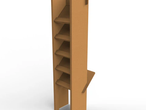 Point of Sale Cardboard Display Stand 3D Model