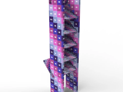 Point of Sale Cardboard Display Stand 3D Model