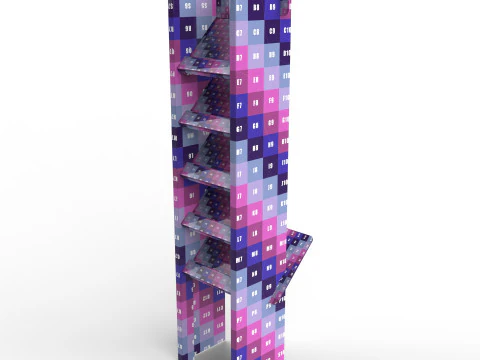 Point of Sale Cardboard Display Stand 3D Model