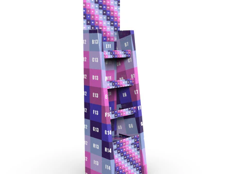 Point of Sale Cardboard Display Stand 3D Model