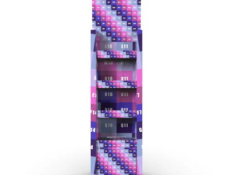 Point of Sale Cardboard Display Stand 3D Model