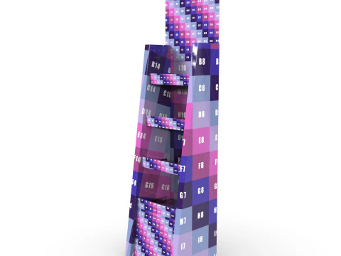 Point of Sale Cardboard Display Stand 3D Model
