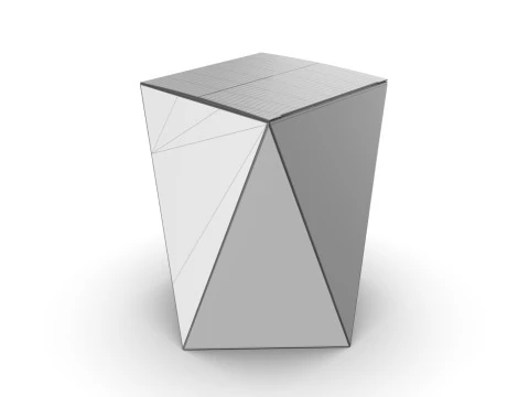 Eight Panel tapared packaging box 150x100x100mm 3D Model