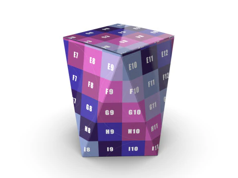 Eight Panel tapared packaging box 150x100x100mm 3D Model