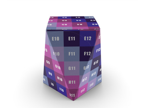 Eight Panel tapared packaging box 150x100x100mm 3Dモデル
