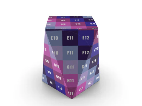 Eight Panel tapared packaging box 150x100x100mm 3D Model