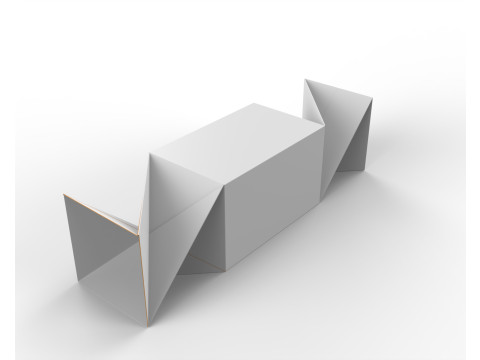 Twisted box packaging box 90x150x130mm 3Dモデル