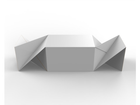 Twisted box packaging box 90x150x130mm Modelo 3D
