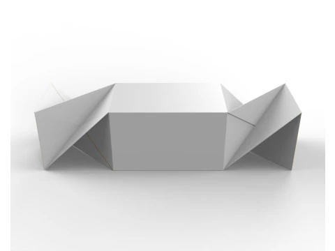 Twisted box packaging box 90x150x130mm 3D Model