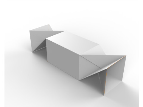 Twisted box packaging box 90x150x130mm Modelo 3D