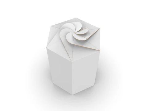 Hexagonal box packaging box 200x85x85mm 3D Model