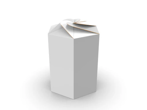 Hexagonal box packaging box 200x85x85mm 3D Model