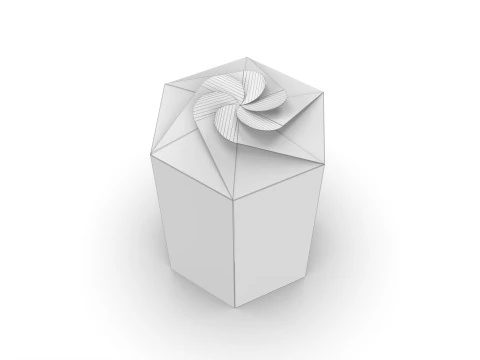 Hexagonal box packaging box 200x85x85mm 3D Model
