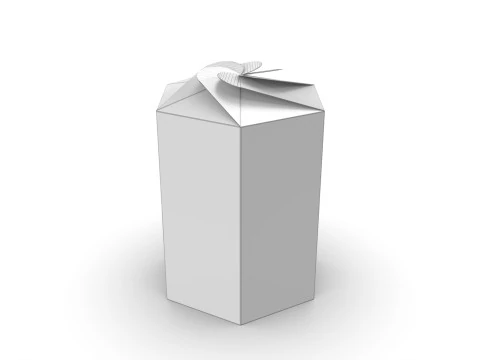 Hexagonal box packaging box 200x85x85mm 3D Model
