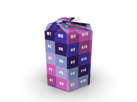 Hexagonal box packaging box 200x85x85mm 3D Model