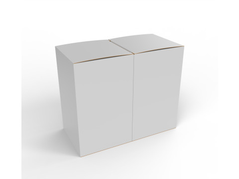 Double box packaging box 90x90x150mm 3Dモデル