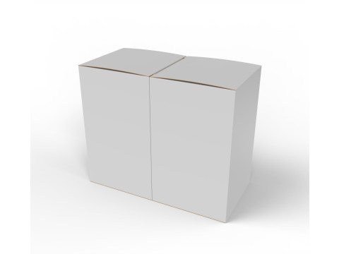 Double box packaging box 90x90x150mm 3D 모델