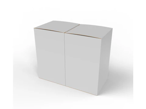 Double box packaging box 90x90x150mm 3D Model