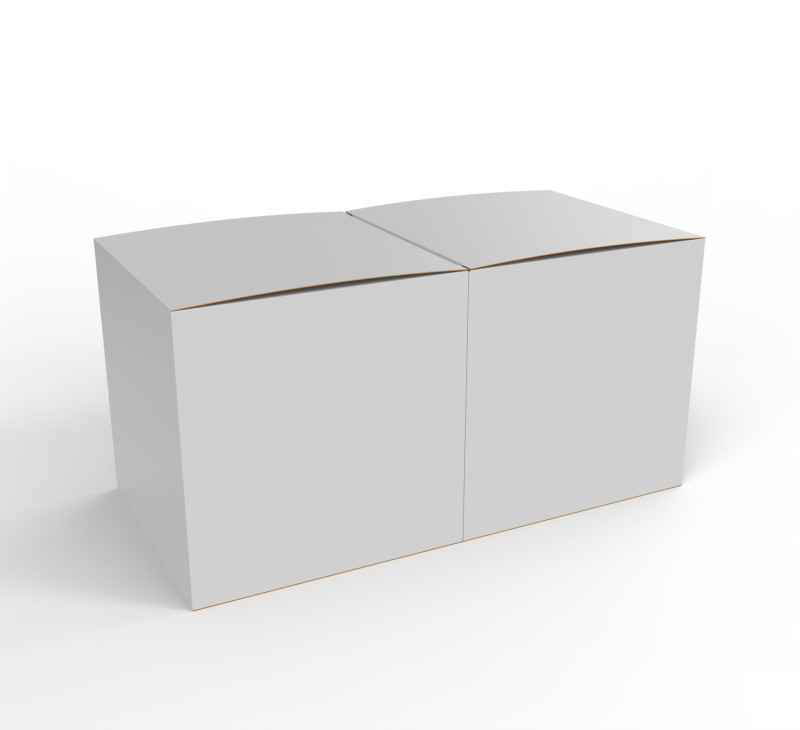 Double box packaging box 150x150x150mm 3Dモデル .c4d .max .obj .3ds .fbx .stl .blend 