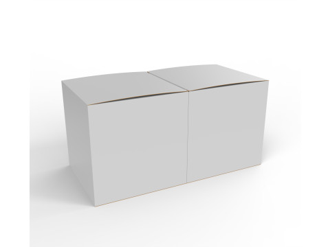 Double box packaging box 150x150x150mm 3Dモデル