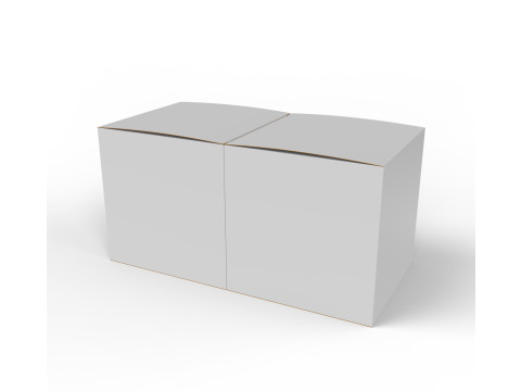 Double box packaging box 150x150x150mm 3Dモデル