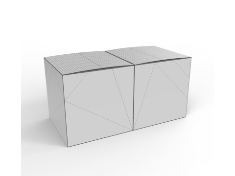 Double box packaging box 150x150x150mm 3Dモデル
