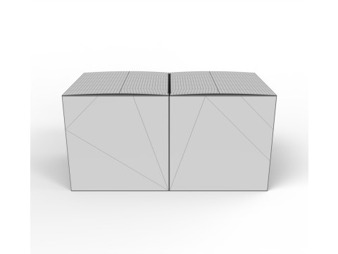 Double box packaging box 150x150x150mm 3Dモデル
