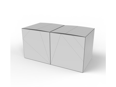 Double box packaging box 150x150x150mm 3Dモデル