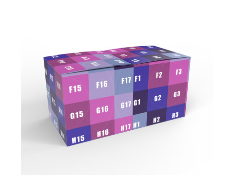 Double box packaging box 150x150x150mm 3Dモデル