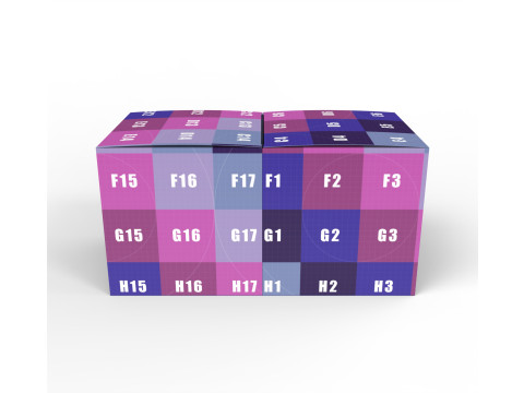 Double box packaging box 150x150x150mm 3Dモデル